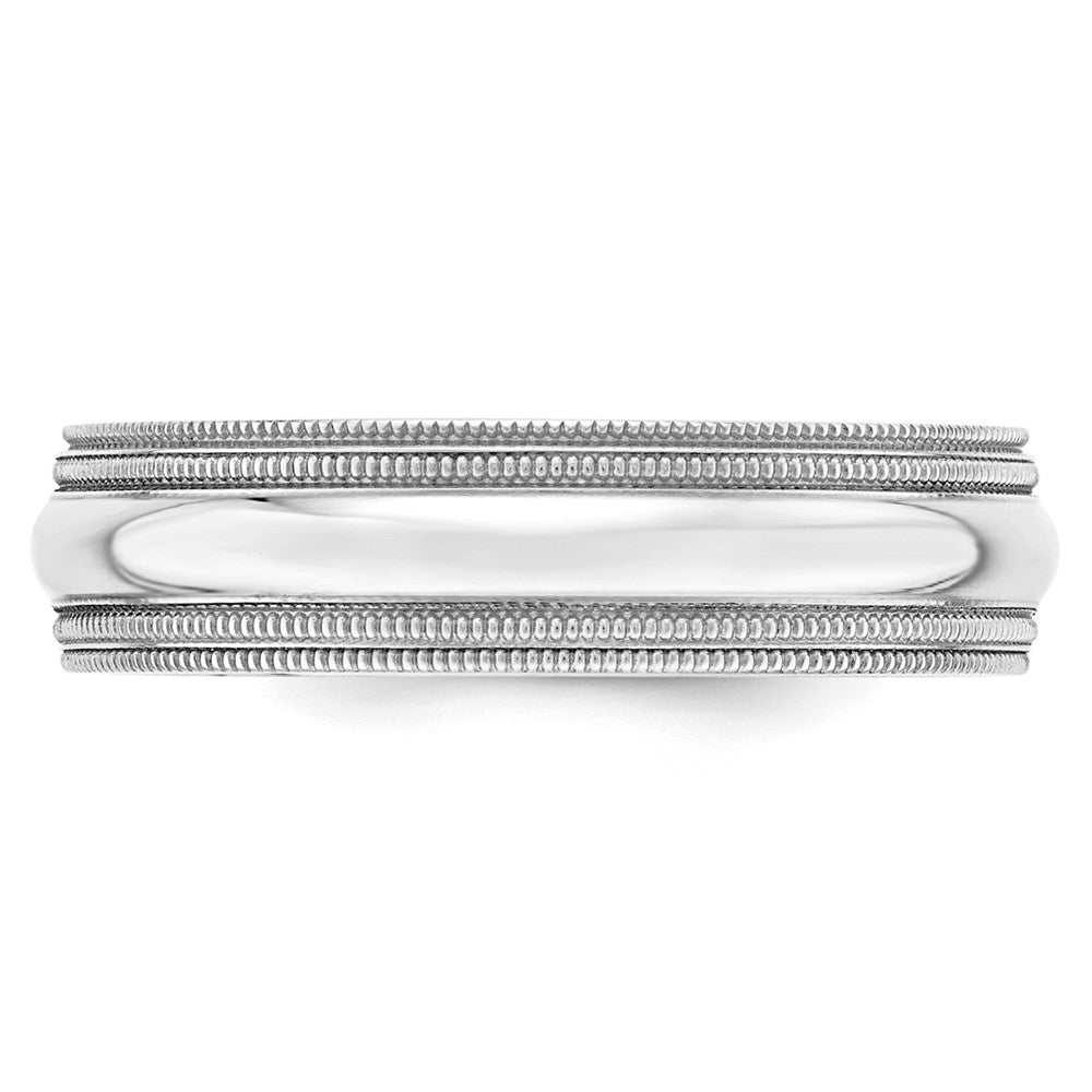 10KW 6mm Double Milgrain Comfort Fit Band Size 6.5