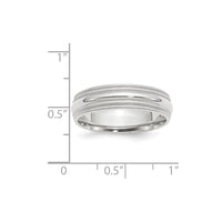 10KW 6mm Double Milgrain Comfort Fit Band Size 4