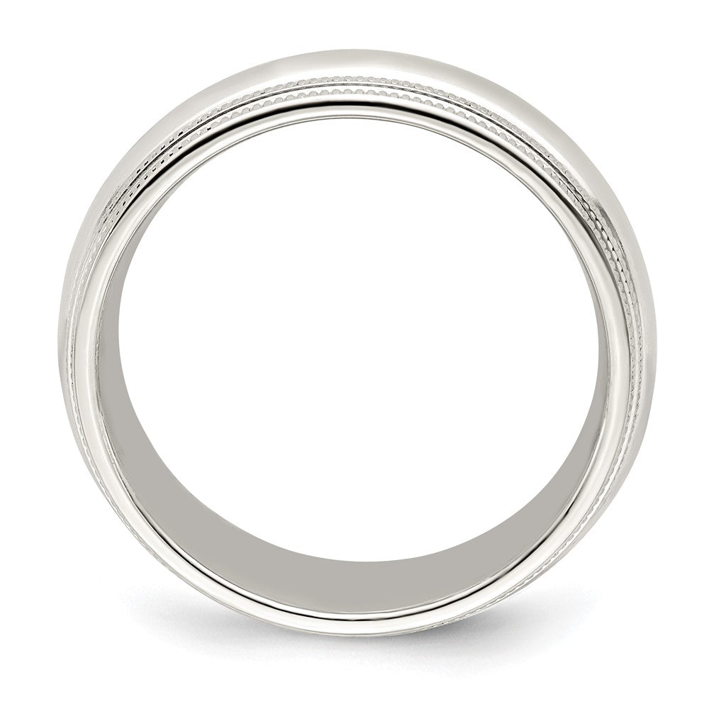 10KW 7mm Double Milgrain Comfort Fit Band Size 10.5