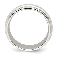 10KW 7mm Double Milgrain Comfort Fit Band Size 10.5