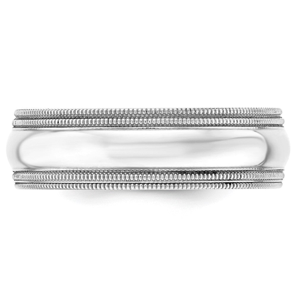 10KW 7mm Double Milgrain Comfort Fit Band Size 10.5