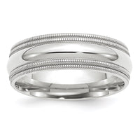 10KW 7mm Double Milgrain Comfort Fit Band Size 8