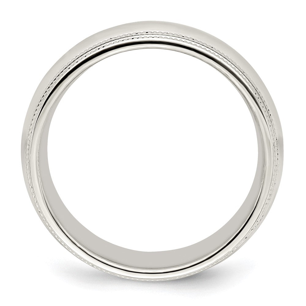 10KW 8mm Double Milgrain Comfort Fit Band Size 10
