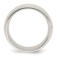 10KW 8mm Double Milgrain Comfort Fit Band Size 4.5