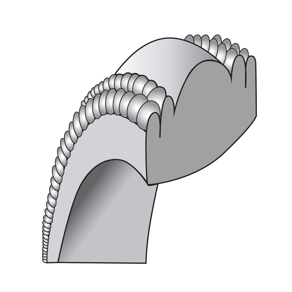14KW 7mm Double Milgrain Comfort Fit Band Size 8