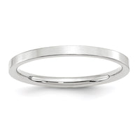 10KW 2mm Standard Flat Comfort Fit Band Size 7