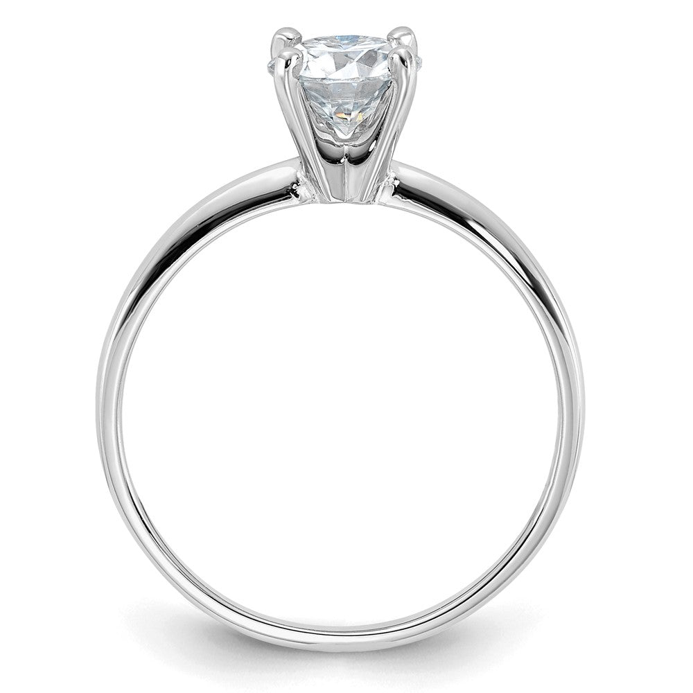 14kw 3/4ct Lab Grown Diamond VS+ F+ Round Complete Solitaire Eng Ring