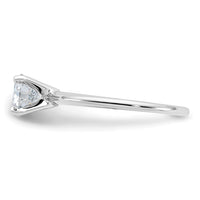 14kw 3/4ct Lab Grown Diamond VS+ F+ Round Complete Solitaire Eng Ring