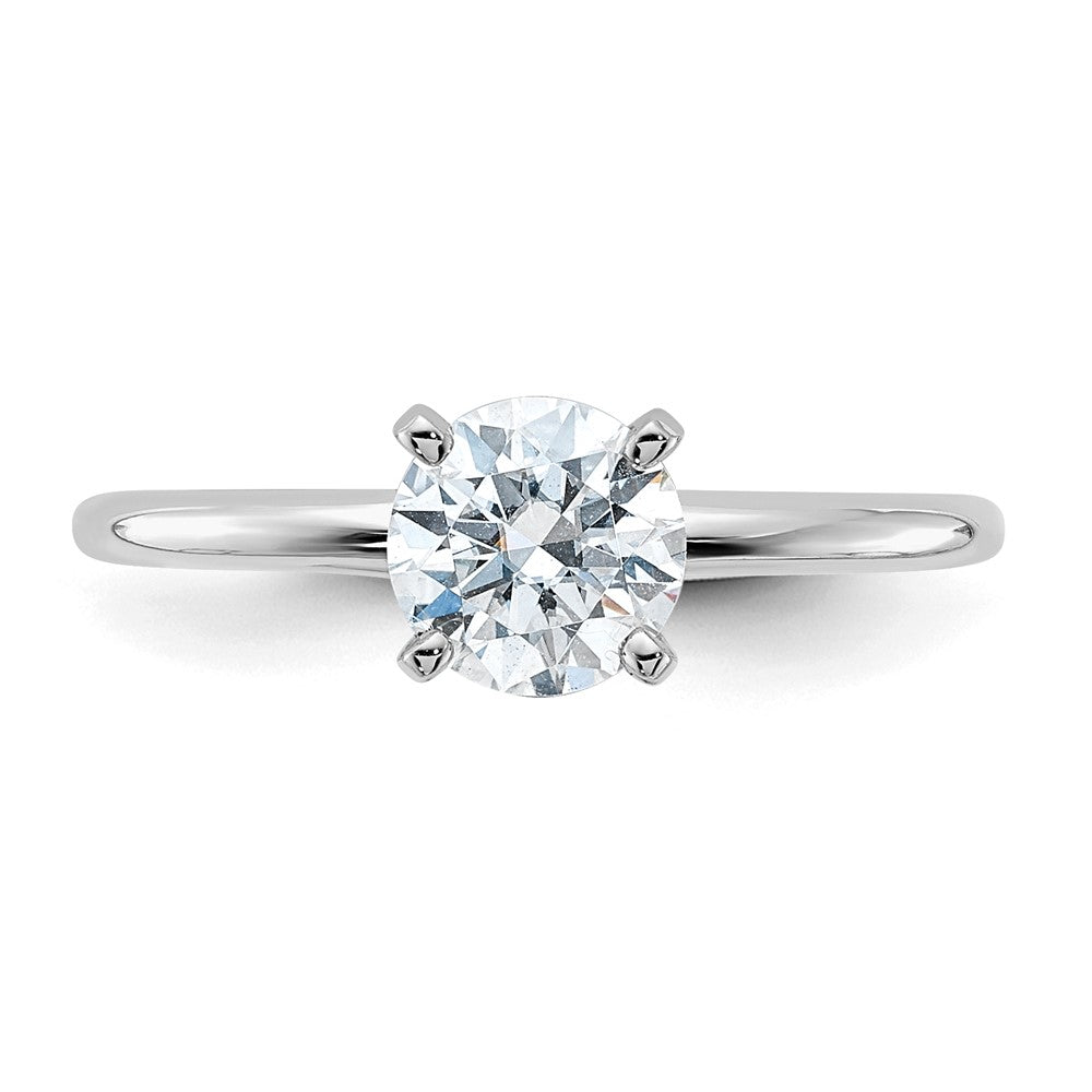 14kw 3/4ct Lab Grown Diamond VS+ F+ Round Complete Solitaire Eng Ring