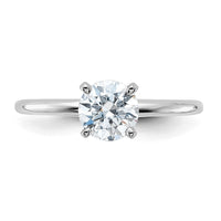 14kw 3/4ct Lab Grown Diamond VS+ F+ Round Complete Solitaire Eng Ring