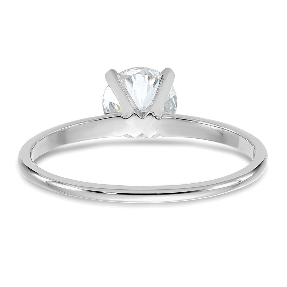 14kw 3/4ct Lab Grown Diamond VS+ F+ Round Complete Solitaire Eng Ring