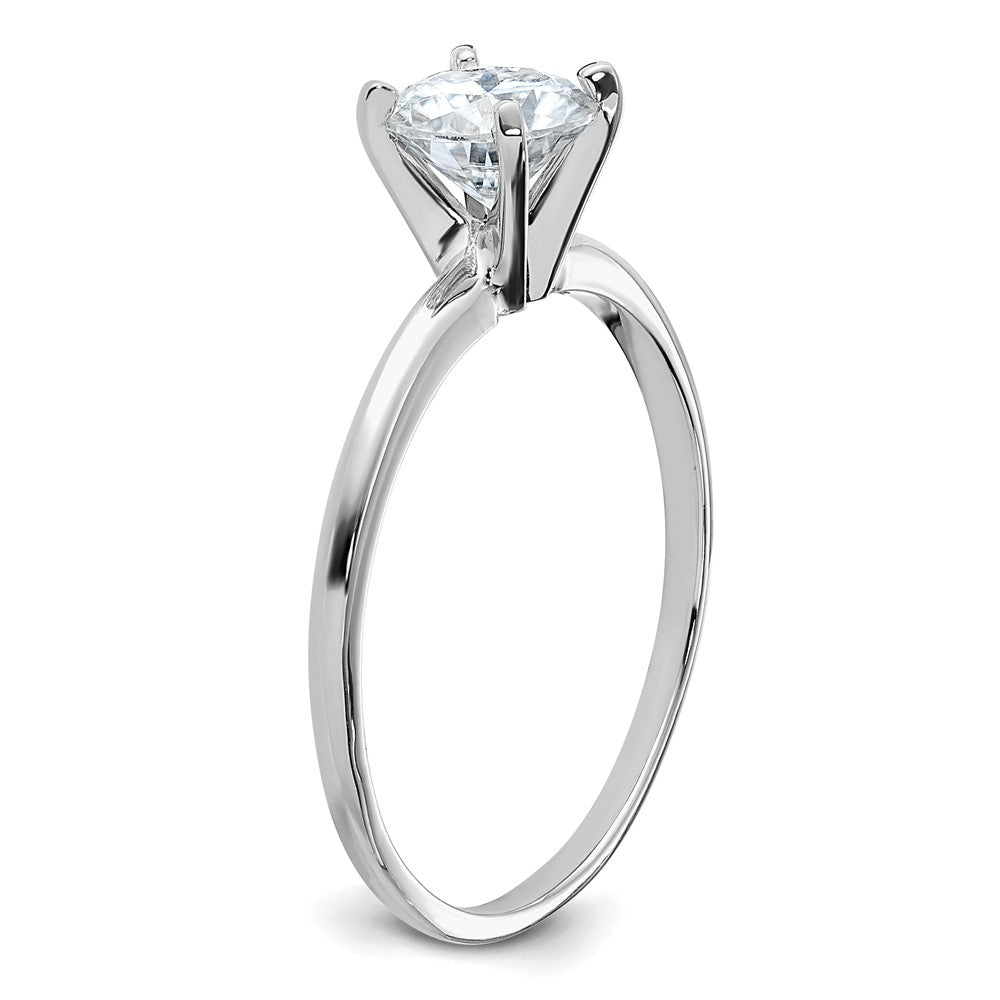 14kw 3/4ct Lab Grown Diamond VS+ F+ Round Complete Solitaire Eng Ring