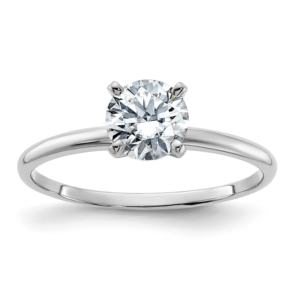 14kw 3/4ct Lab Grown Diamond VS+ F+ Round Complete Solitaire Eng Ring
