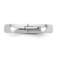 14kw CLIQ 4mm Hinged Half Round Wedding Band Size 6.5