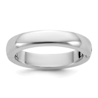 14kw CLIQ 4mm Hinged Half Round Wedding Band Size 4