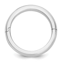 14kw CLIQ 6mm Hinged Half Round Wedding Band Size 9