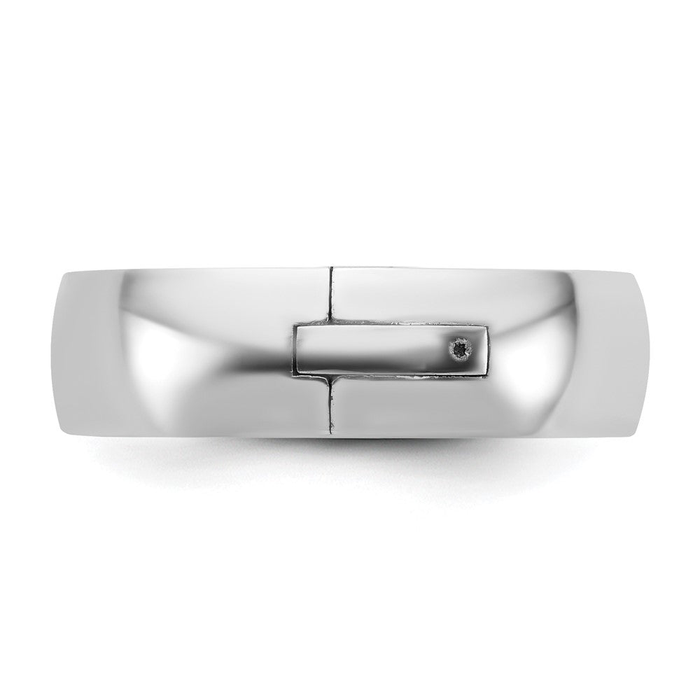 14kw CLIQ 6mm Hinged Half Round Wedding Band Size 11.5