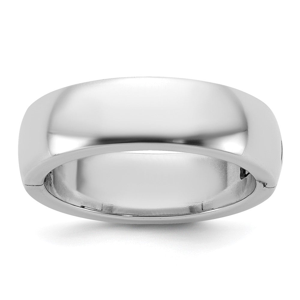 14kw CLIQ 6mm Hinged Half Round Wedding Band Size 5