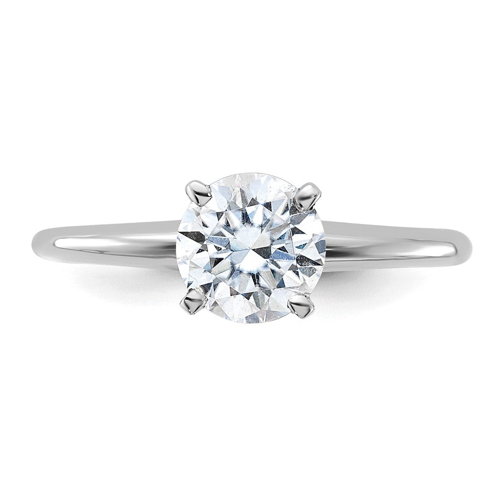 14kw 3ct Lab Grown Diamond VS+ F+ Round Complete Solitaire Eng Ring