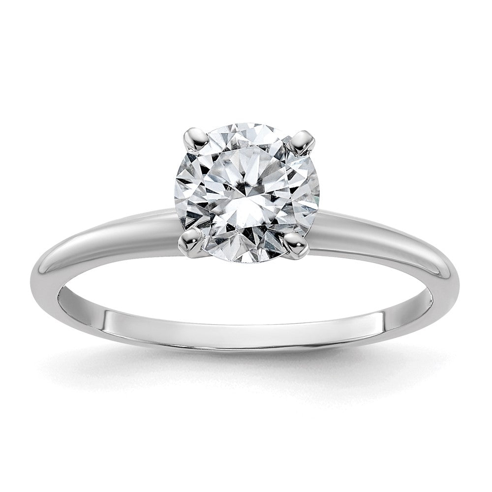 14kw 1ct Lab Grown Diamond VS+ F+ Round Complete Solitaire Eng Ring
