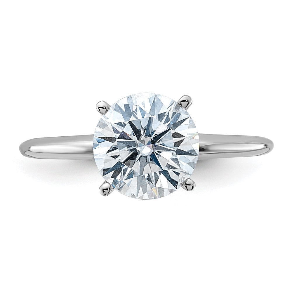 14kw 2ct Lab Grown Diamond VS/SI+ G+ Round Complete Solitaire Eng Ring