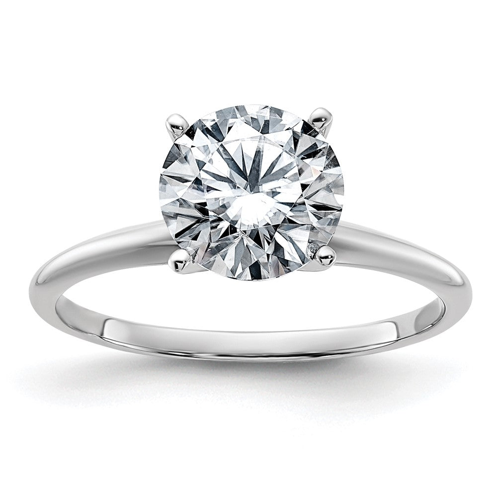 14kw 2ct Cert Lab Grown Diamond VS+ F+ Round Comp Solitaire Eng Ring