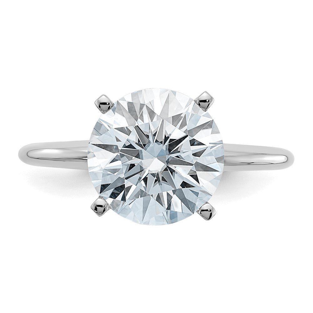 14kw 3ct Lab Grown Diamond VS/SI+ G+ Round Complete Solitaire Eng Ring