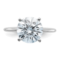 14kw 3ct Lab Grown Diamond VS/SI+ G+ Round Complete Solitaire Eng Ring