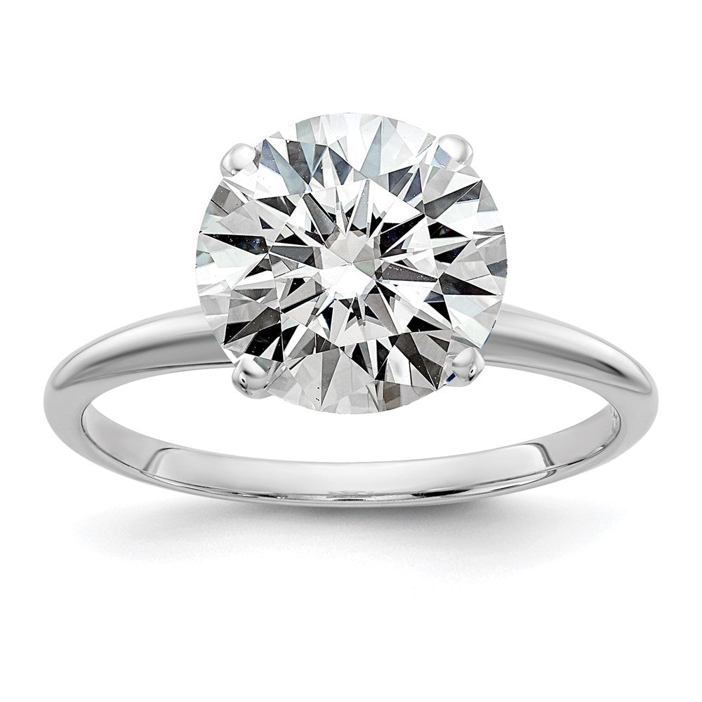 14kw 3ct Lab Grown Diamond VS/SI+ G+ Round Complete Solitaire Eng Ring
