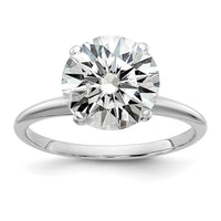 14kw 3ct Lab Grown Diamond VS/SI+ G+ Round Complete Solitaire Eng Ring