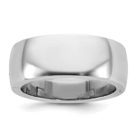 14kw CLIQ 8mm Hinged Half Round Wedding Band Size 10.5