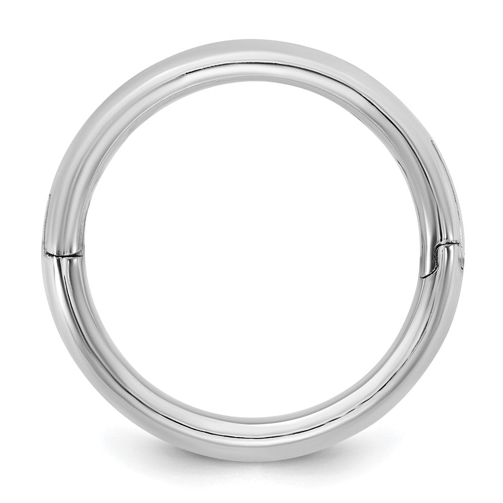 14kw CLIQ 4mm Hinged Comfort Fit Wedding Band Size 4.5
