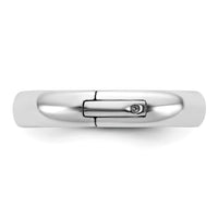 14kw CLIQ 4mm Hinged Comfort Fit Wedding Band Size 7