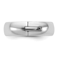 14kw CLIQ 6mm Hinged Comfort Fit Wedding Band Size 8.5