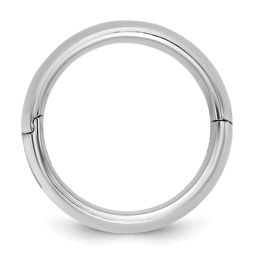 14kw CLIQ 8mm Hinged Comfort Fit Wedding Band Size 4