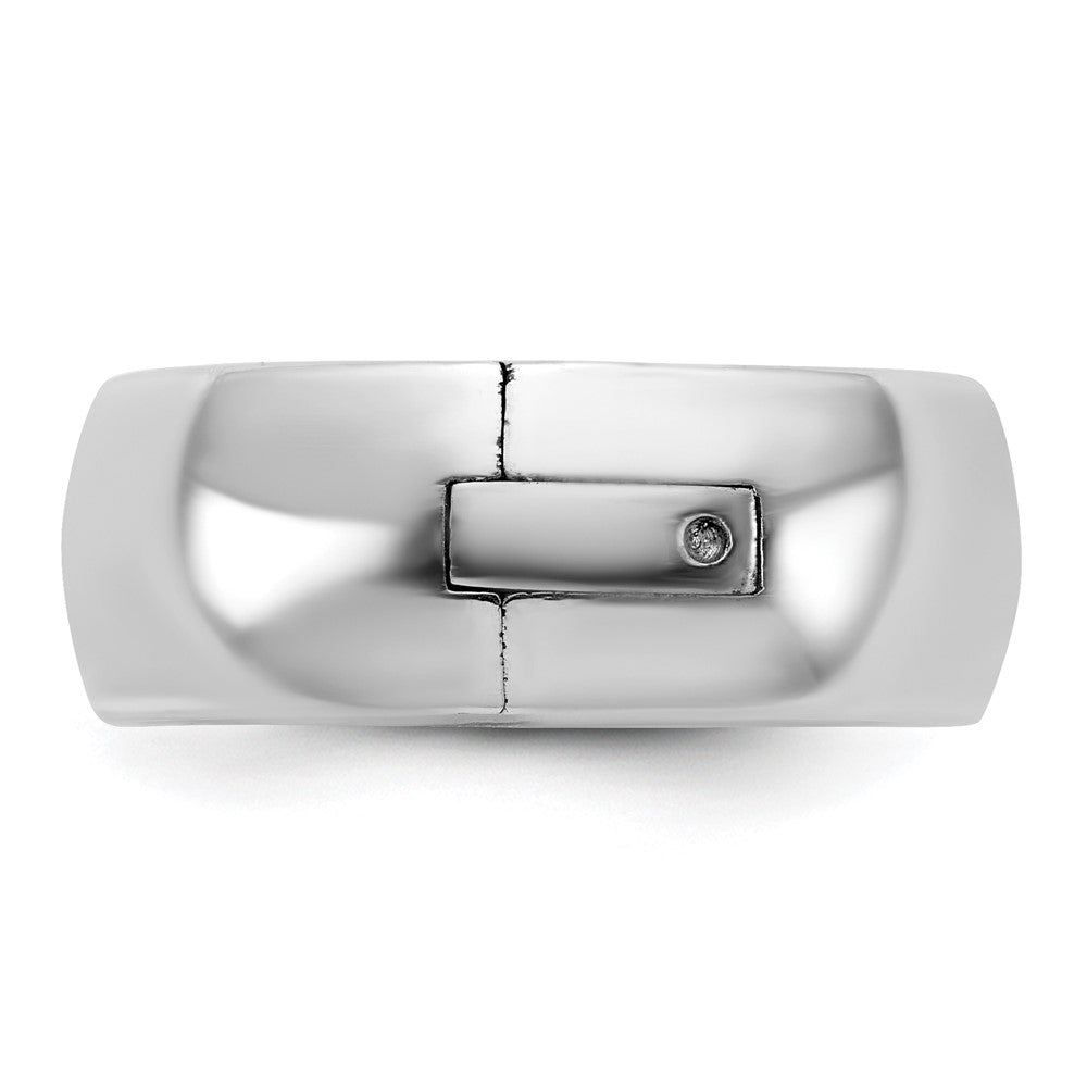 14kw CLIQ 8mm Hinged Comfort Fit Wedding Band Size 4
