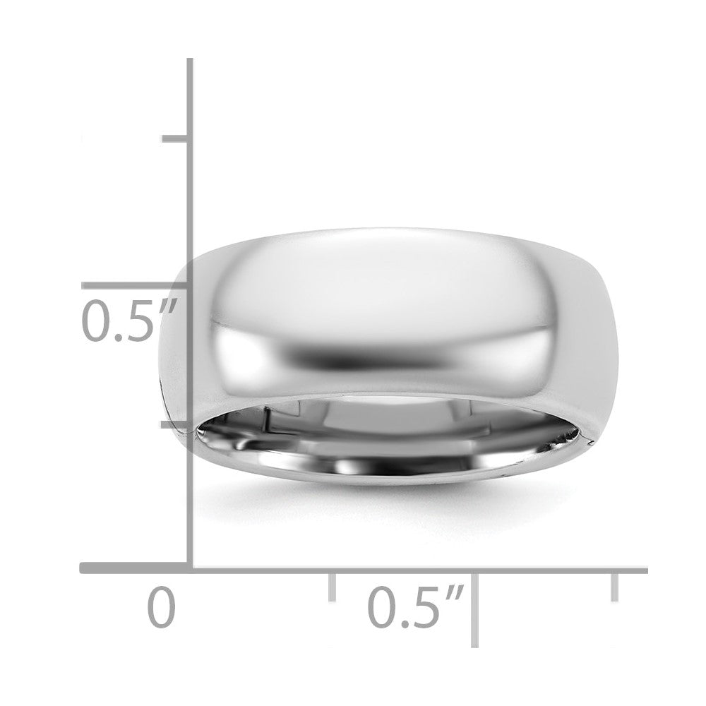 14kw CLIQ 8mm Hinged Comfort Fit Wedding Band Size 9