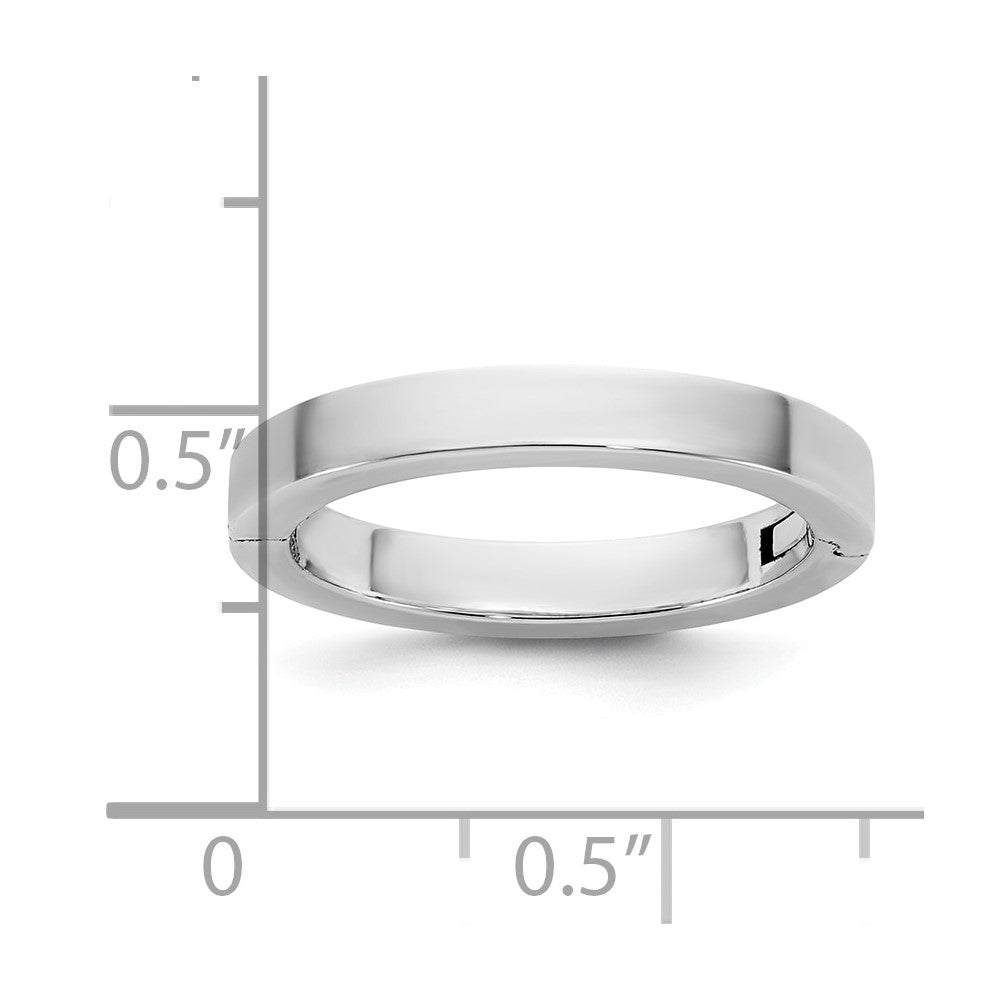 14kw CLIQ 3mm Hinged Flat Wedding Band Size 6.5