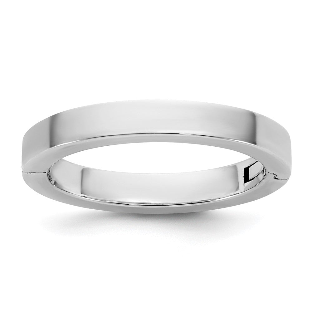 14kw CLIQ 3mm Hinged Flat Wedding Band Size 6.5