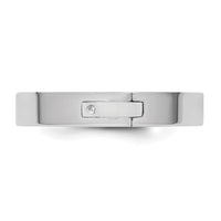 14kw CLIQ 4mm Hinged Flat Wedding Band Size 9.5
