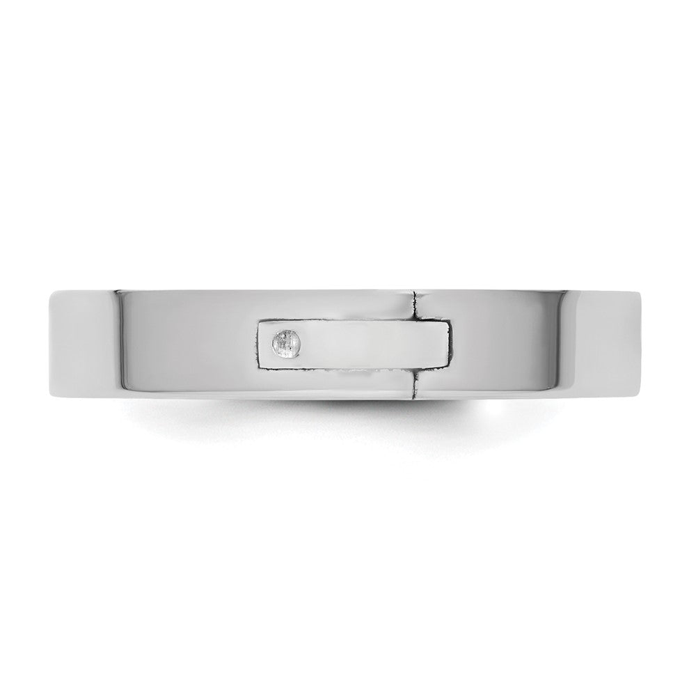 14kw CLIQ 4mm Hinged Flat Wedding Band Size 6