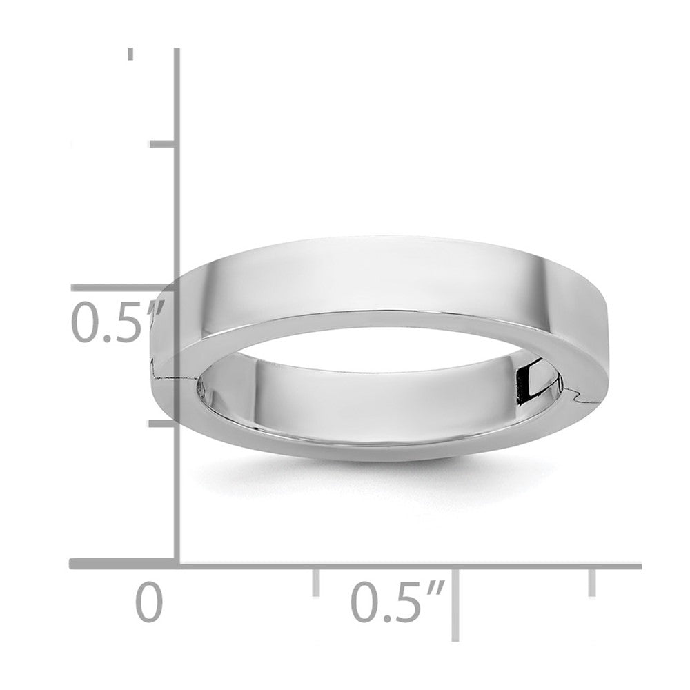 14kw CLIQ 4mm Hinged Flat Wedding Band Size 6