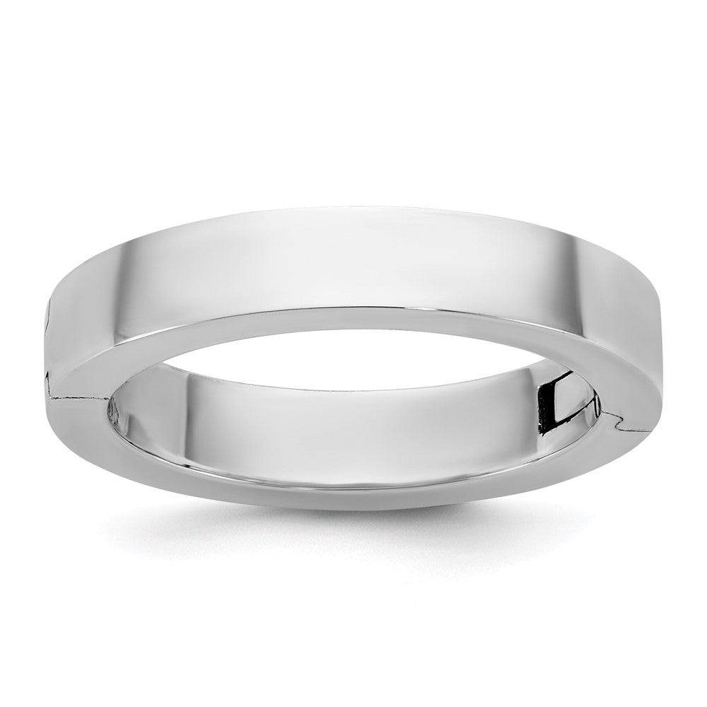 14kw CLIQ 4mm Hinged Flat Wedding Band Size 6