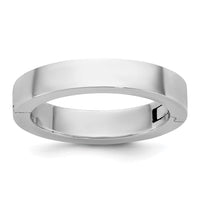14kw CLIQ 4mm Hinged Flat Wedding Band Size 8