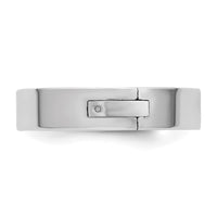 14kw CLIQ 5mm Hinged Flat Wedding Band Size 8.5