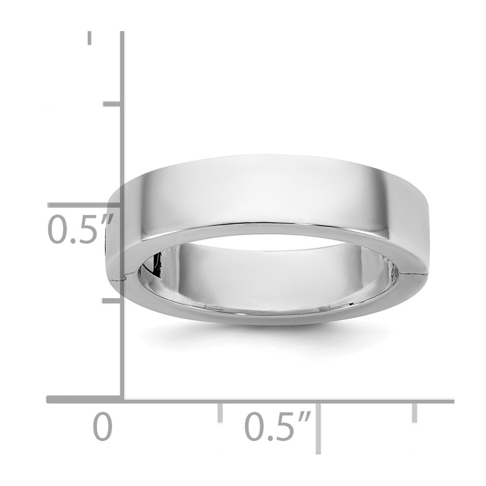 14kw CLIQ 5mm Hinged Flat Wedding Band Size 11