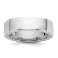 14kw CLIQ 6mm Hinged Flat Wedding Band Size 8