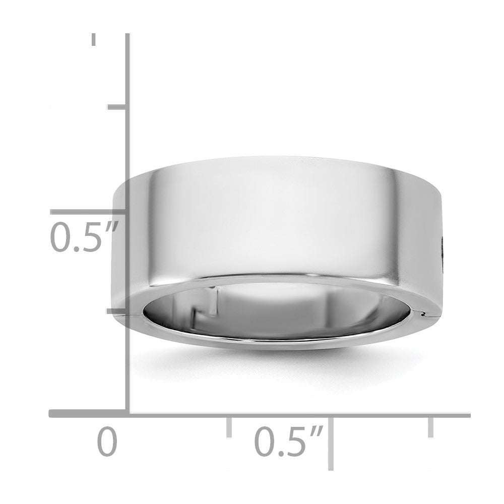 14kw CLIQ 8mm Hinged Flat Wedding Band Size 8
