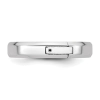 14kw CLIQ 4mm Hinged Beveled Edge Wedding Band Size 11.5