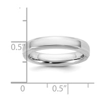 14kw CLIQ 4mm Hinged Beveled Edge Wedding Band Size 8
